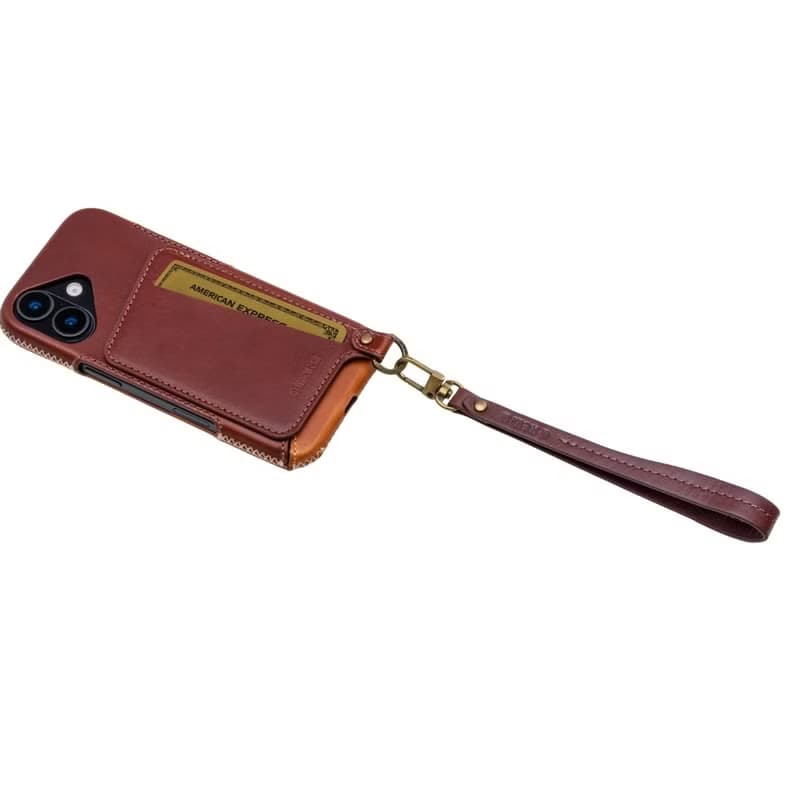 iPhone 17 經典系列-磁吸站立卡袋手機皮套-巧克力