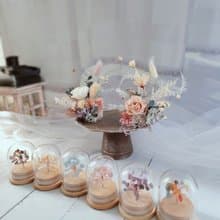 水晶樹永生花台 (含水晶樹盅罩)