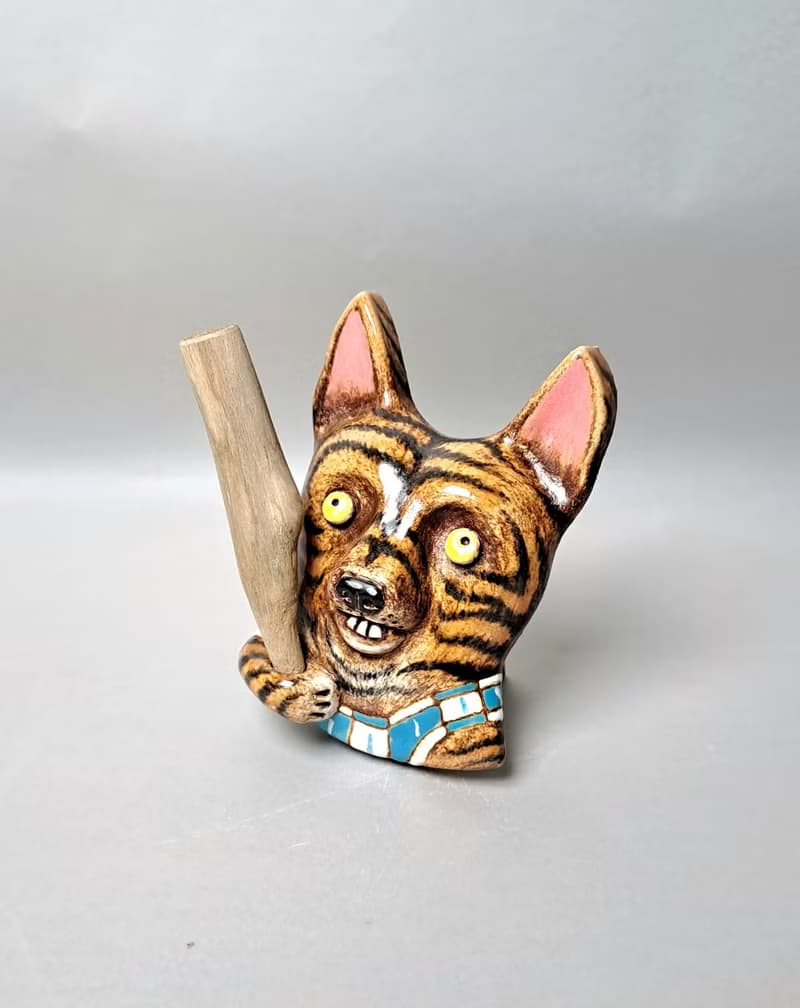 臺灣犬(虎斑)擴香器02(手工陶製品)
