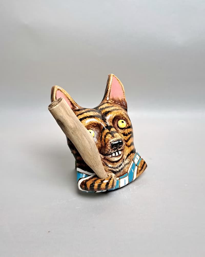 臺灣犬(虎斑)擴香器02(手工陶製品)
