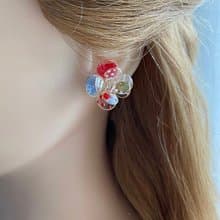 小銅線花、耳環、耳夾