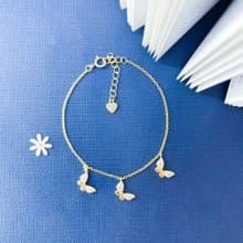 ::翩翩蝴蝶::銀鍍金 手鍊