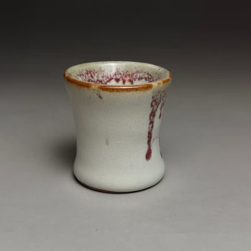 厚釉志野釉變美人茶杯 手工茶杯 35ml