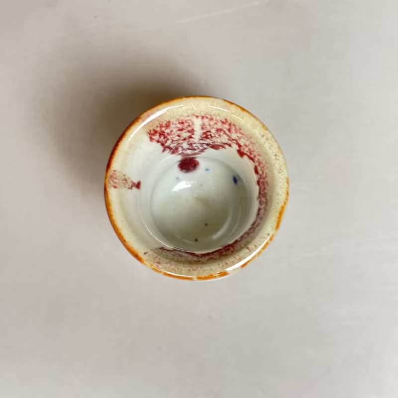 厚釉志野釉變美人茶杯 手工茶杯 35ml