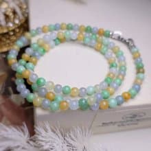 招財•好運|馬卡龍多寶珠|緬甸A貨翡翠珠串項鍊長鏈