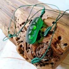 Sea glass peas in a pod necklace海廢飾品Gift for her Cute Birthday present女朋友禮物 姊妹禮物