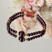 炎影鎮心-水晶手鍊/紅石榴/紫牙烏/紅碧玉/熱情/開運小物