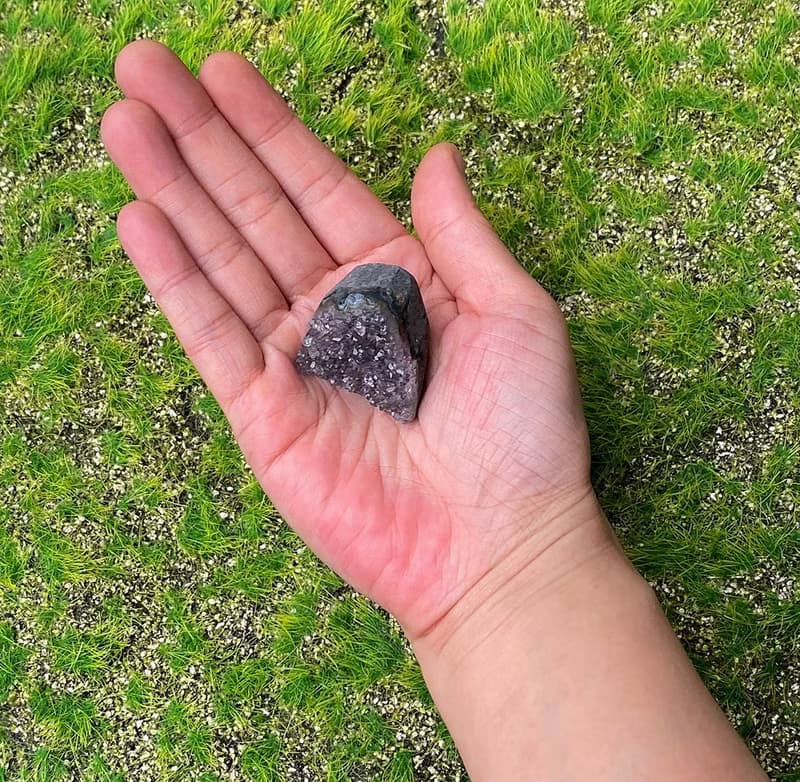 天然小小迷你滿天星紫晶鎮 紫水晶 辦公室 風水擺件 快速出貨