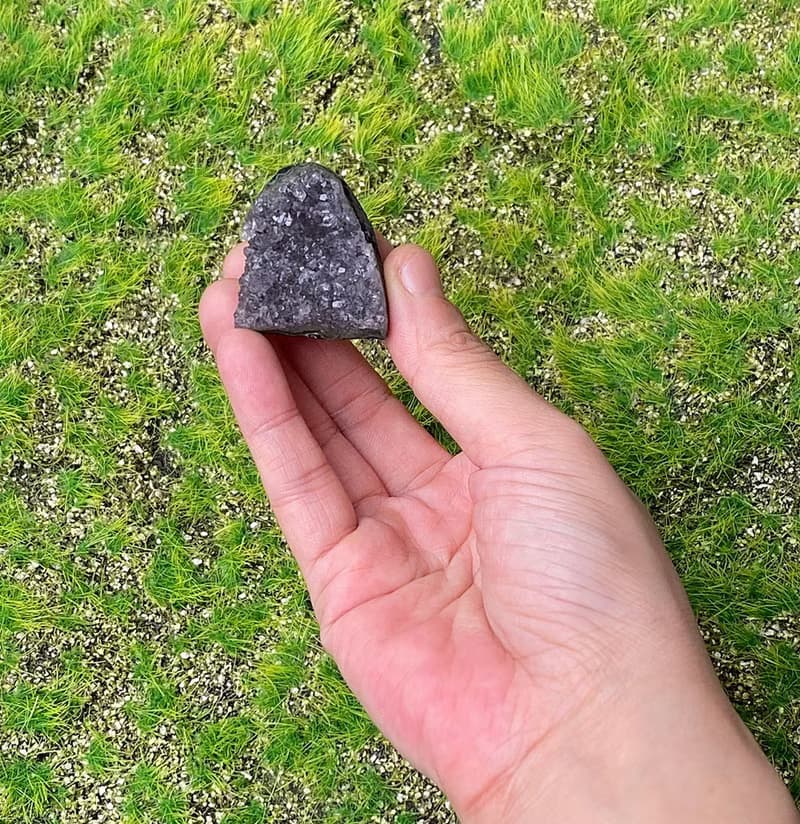 天然小小迷你滿天星紫晶鎮 紫水晶 辦公室 風水擺件 快速出貨