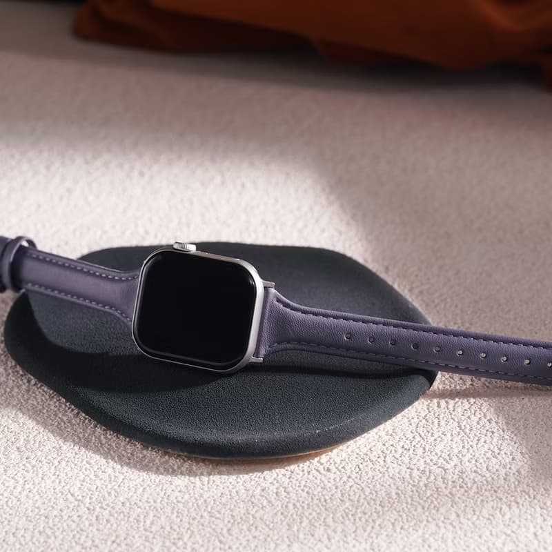 Apple watch - 車線真皮縮腰蘋果錶帶  真皮錶帶 手機殼