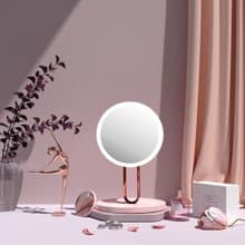 【免運特惠】化妝鏡禮盒台式led燈桌面鏡子女友禮物/斐色耐