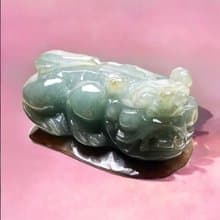 【招財神獸】雙彩翡翠貔貅 |天然緬甸玉翡翠A貨 | 送禮