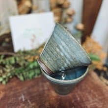冰藍輪紋握杯/水杯/咖啡杯/酒杯