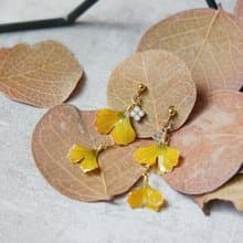 銀杏葉 • 早秋- 手工樹脂耳環婚禮