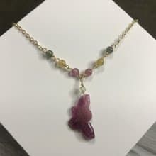 招財旺夫水晶I碧璽電氣石Tourmaline14K頸鏈I糖果海星I情人節禮物