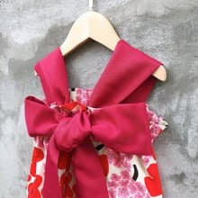 四色日本花 紅 - 揹著蝴蝶洋