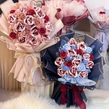 鈔票花束 生日花束 畢業花束 小玫瑰