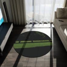 Round Green Garden Rug - gussurï
