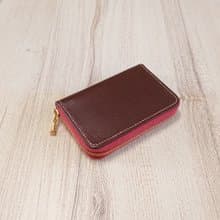 拉鏈短夾零錢包 ㄇ型拉鏈零錢包 真皮全手縫