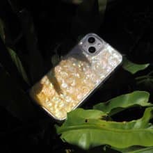 嫩黃色 天然真貝 iPhone 手機殼 匠人手工做 高品質 設計師 樹脂