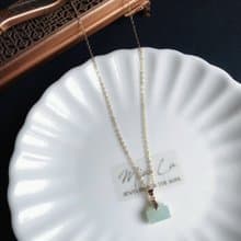 天然緬甸玉翡翠 冰種 長命百歲 長命鎖 禮物 項鍊 滿月禮 彌月禮