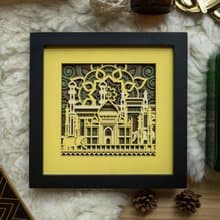 梯木疊雕-印度| ins創意小禮品桌上裝潢擺件擺畫立體牆面裝潢掛畫