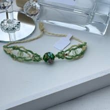 230112 Macrame 南美蠟線 琉璃珠 手鍊