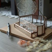 鋼琴造型飾品盒/玻璃珠寶盒