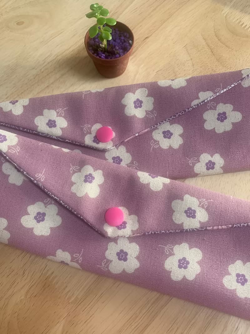文青風環保純棉筷袋 浪漫紫羅蘭 柔情紫 日本 潮物 收纳 手作餐具