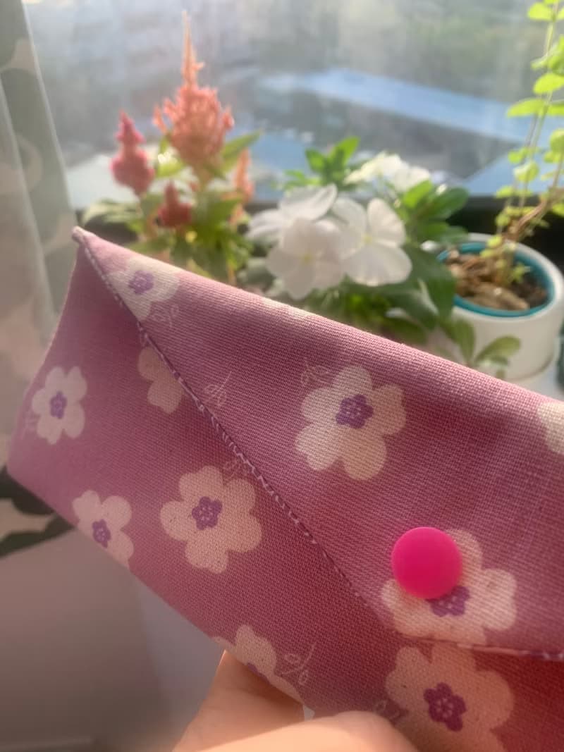 文青風環保純棉筷袋 浪漫紫羅蘭 柔情紫 日本 潮物 收纳 手作餐具