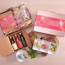 【團購禮盒/免運】小暮釀醬油醬香米餅玫瑰金禮盒-山茶花 18組