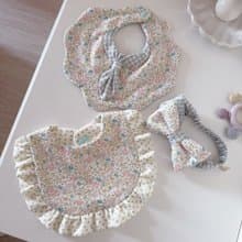 (可單買) 春野糖花 三件組 韓國天然染色公主花瓣領兜