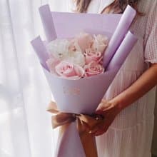 【日式花束】粉色溫柔鮮花花束 母親節花束 鮮花