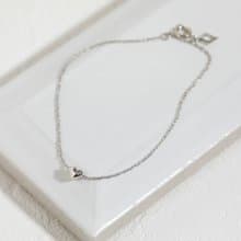 tiny heart bracelet SV ニッケルフリーブレスレット　小さなハートのブレスレット　シルバー　ロジウム