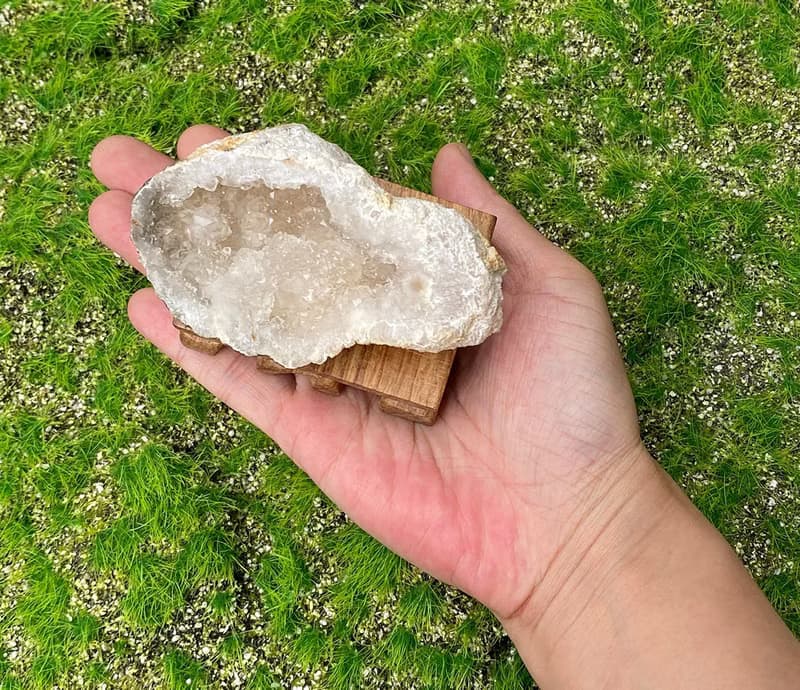 天然原礦瑪瑙白晶洞 聚財 財運 避邪 旺事業 消磁 淨化 開運 療癒