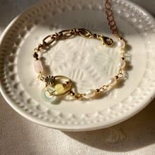 老林雜貨 | 翡翠蜜蠟珍珠串串手鍊