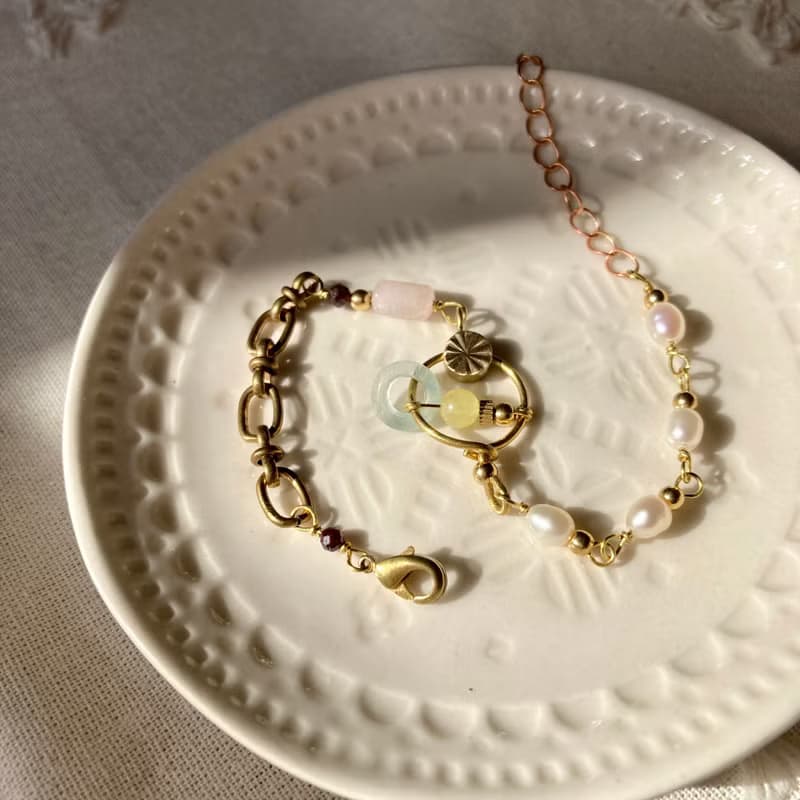 老林雜貨 | 翡翠蜜蠟珍珠串串手鍊