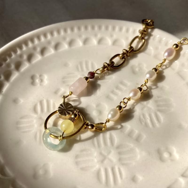 老林雜貨 | 翡翠蜜蠟珍珠串串手鍊