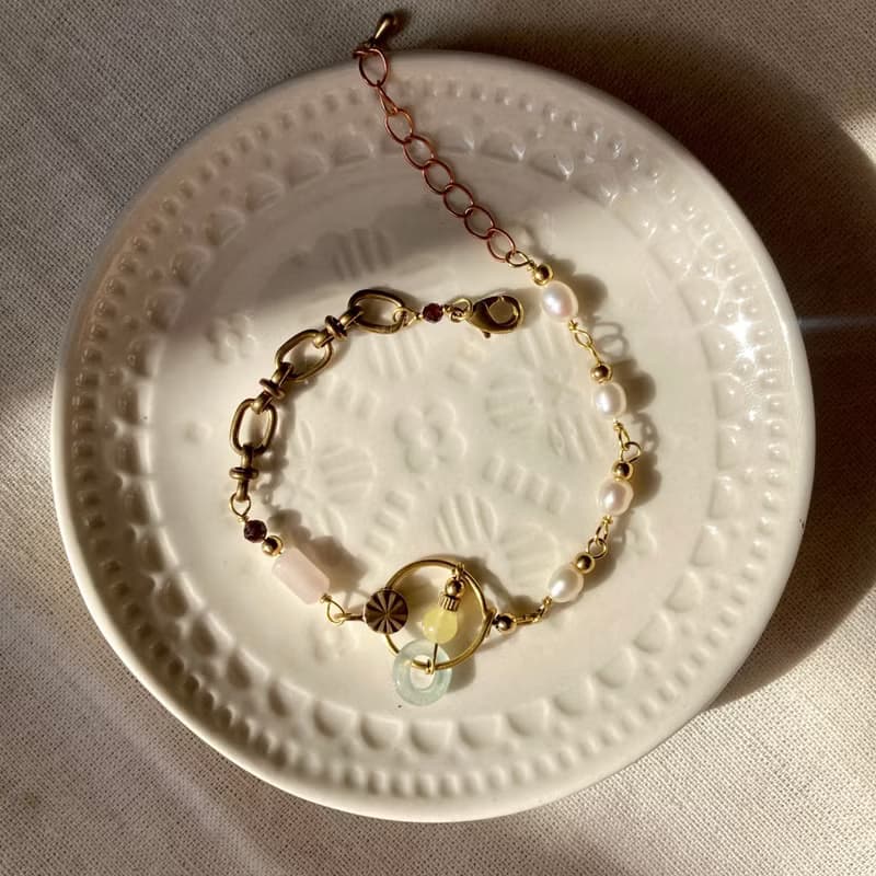 老林雜貨 | 翡翠蜜蠟珍珠串串手鍊