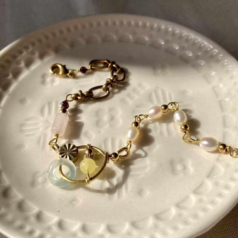 老林雜貨 | 翡翠蜜蠟珍珠串串手鍊