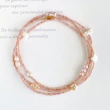 淡水真珠  3wayにも4wayにも楽しめる、超ロング パールのネックレス 1点もの