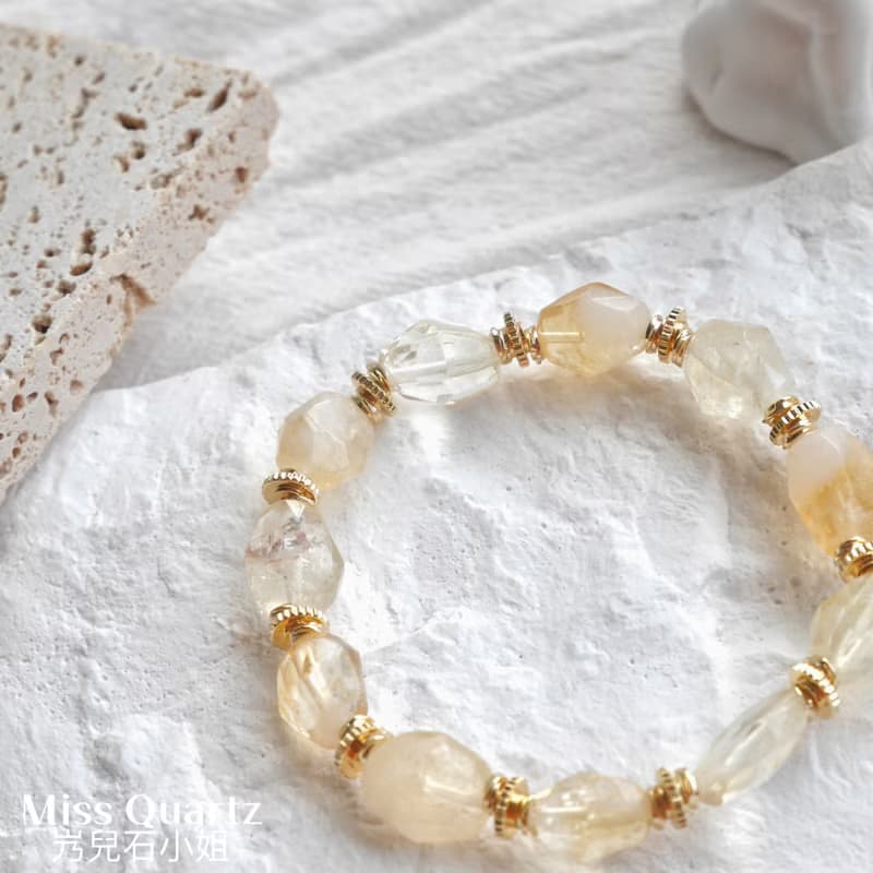 -不悔時光-  黃水晶手串