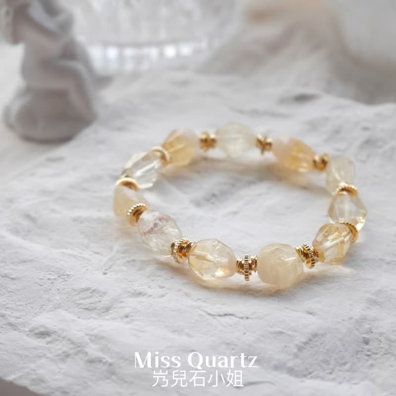 -不悔時光-  黃水晶手串