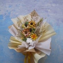 追分成功.陽光黃色系.乾燥花.永生花.情人節.生日.畢業花束