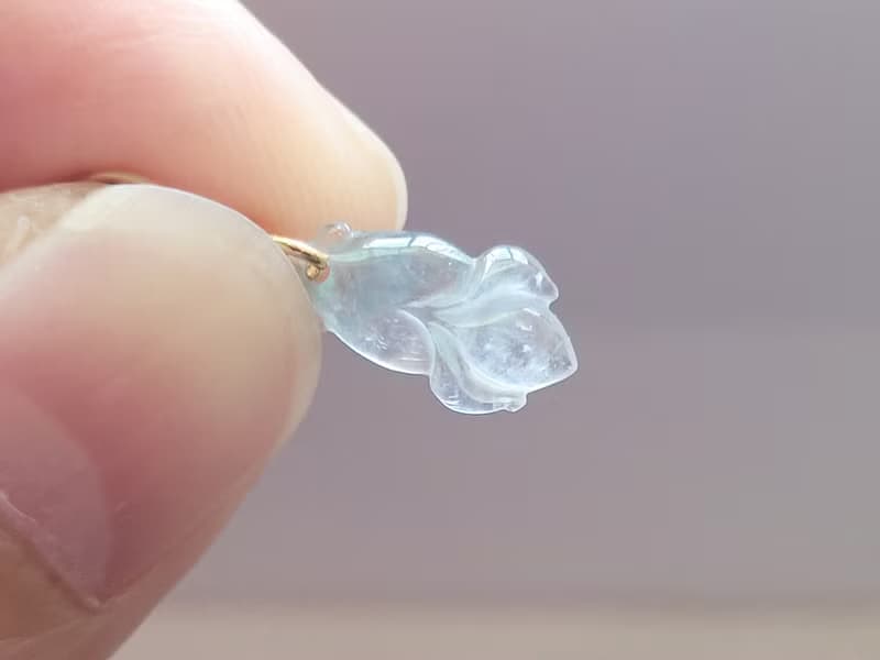 【親翠】天然翡翠 高冰玻種水精工小金魚皮繩鎖骨鏈 | 如魚得水