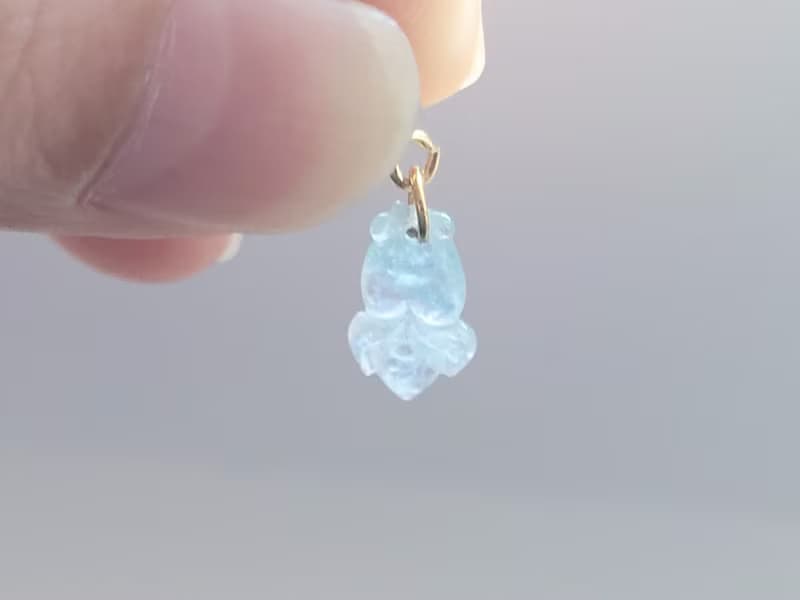 【親翠】天然翡翠 高冰玻種水精工小金魚皮繩鎖骨鏈 | 如魚得水