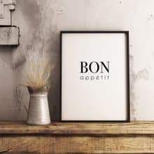 好胃口 Bon Appétit-掛畫/廚房掛畫/英文字母/複製畫/家居擺設