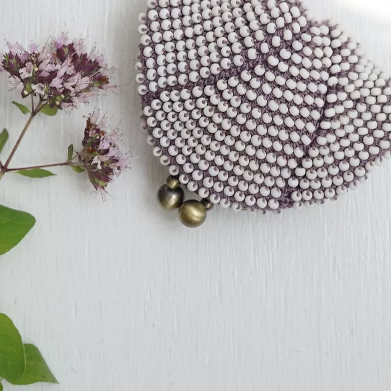 Ba-ba (m) Beads crochet coinpurse No.2167