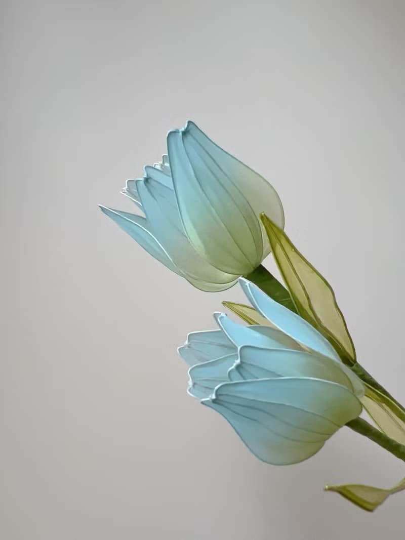 寄語花箋 藍 樹脂鬱金香花飾
