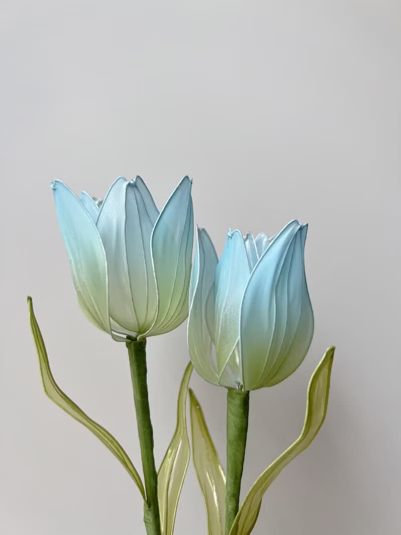 寄語花箋 藍 樹脂鬱金香花飾